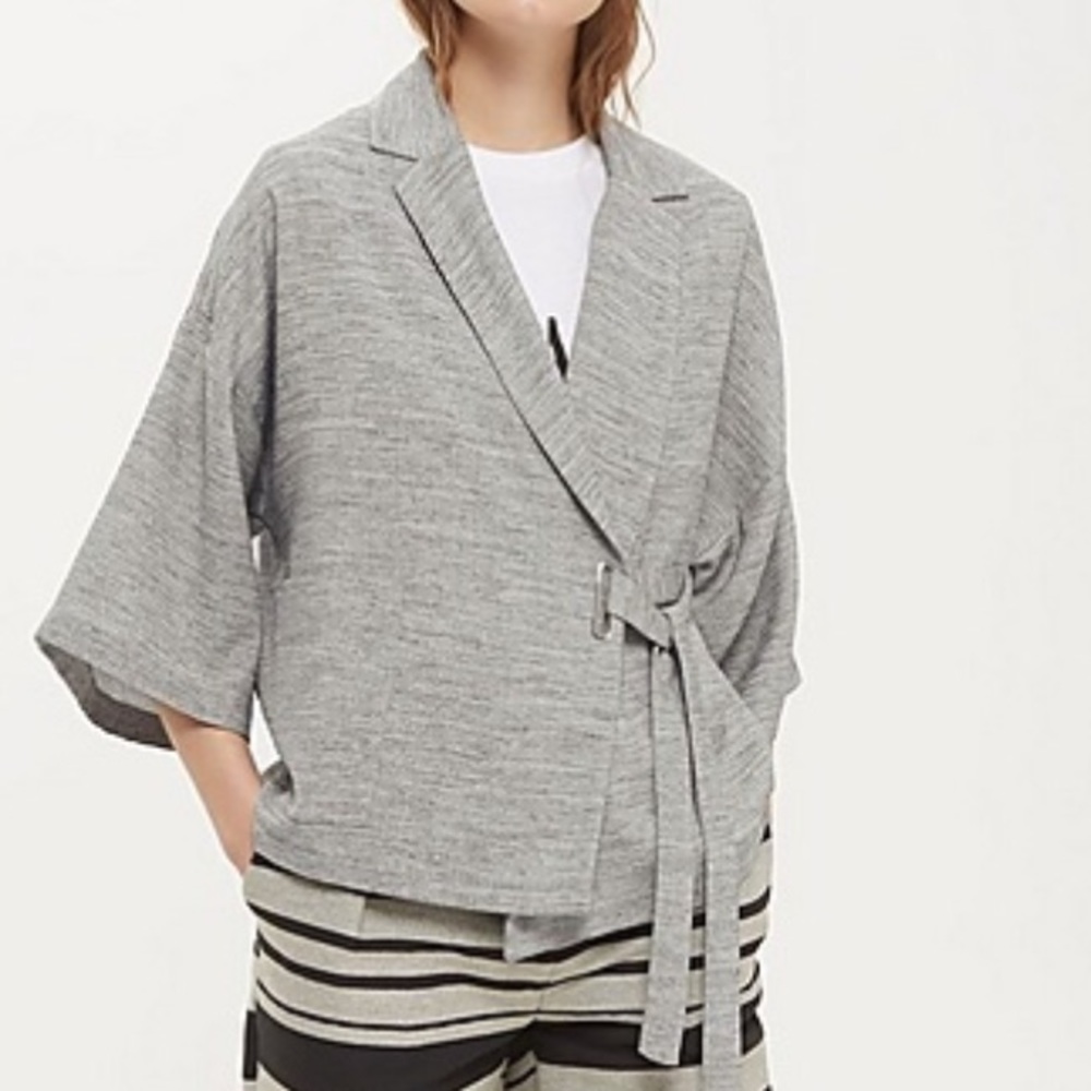 TOPSHOP Marl Wrap Kimono Jacket NWOT